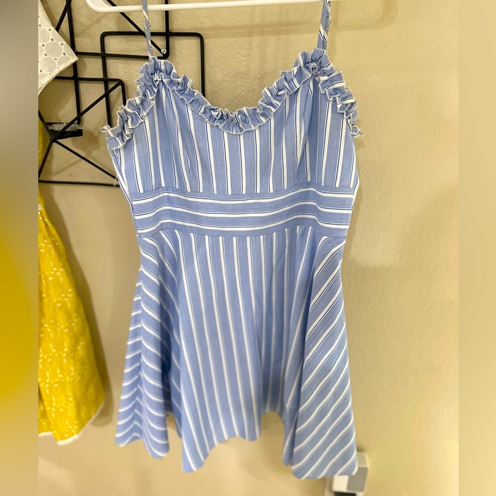 Blue striped sundress